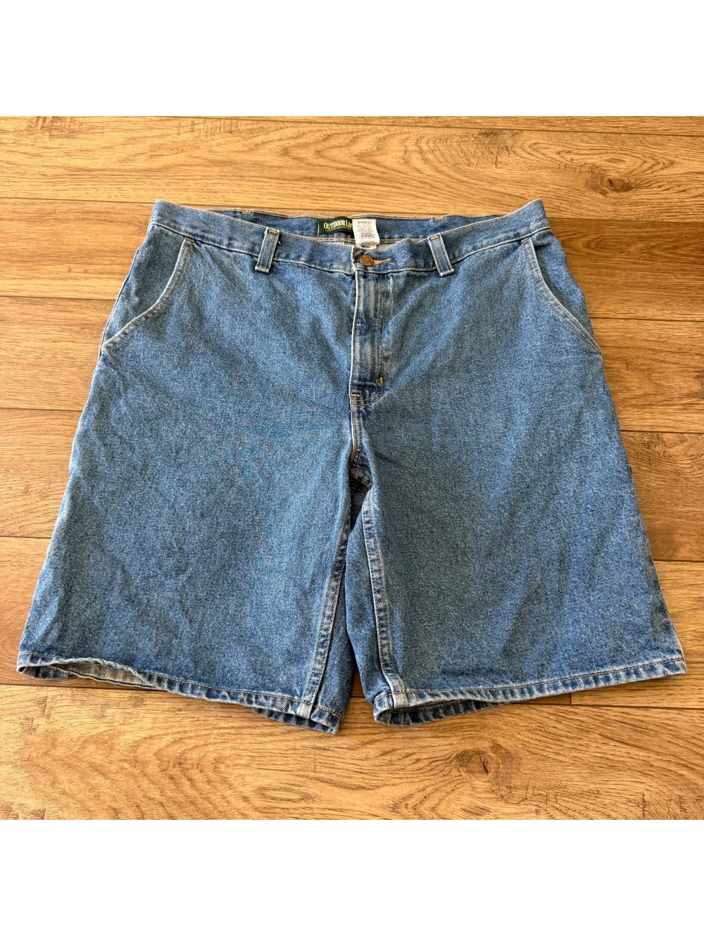 Outdoor Life Men's Denim Carpenter Shorts Jorts Size 38 Blue
